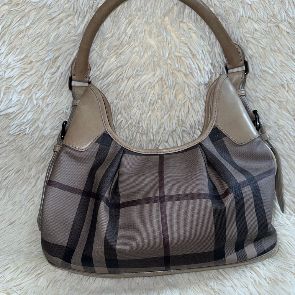 COPY - Burberry Tan and Brown Shoulder Bag with Plaid Pattern